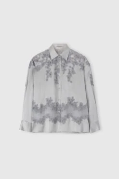 ERMANNO SCERVINO Silk Shirt With Rebrode Lace