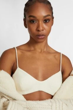 ERMANNO SCERVINO Structured Bra In Wool And Silk Blend With Thin Straps -Angelina Store D472L342WHB 14800 03