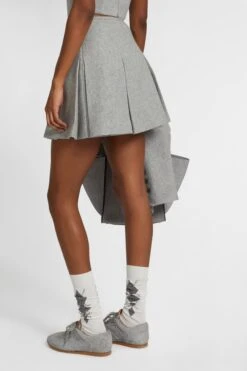 ERMANNO SCERVINO Wool Blend Mini Skirt With Pleats -Angelina Store D472O305GVP M4300 04 a012135b 829f 4a59 a33e 432410e48a9f