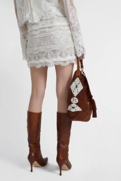 ERMANNO SCERVINO Miniskirt In Patchwork Of Lace And Georgette -Angelina Store D472O332EOI 10602 05 0b386ec3 e650 4f74 9712 648972d820e2