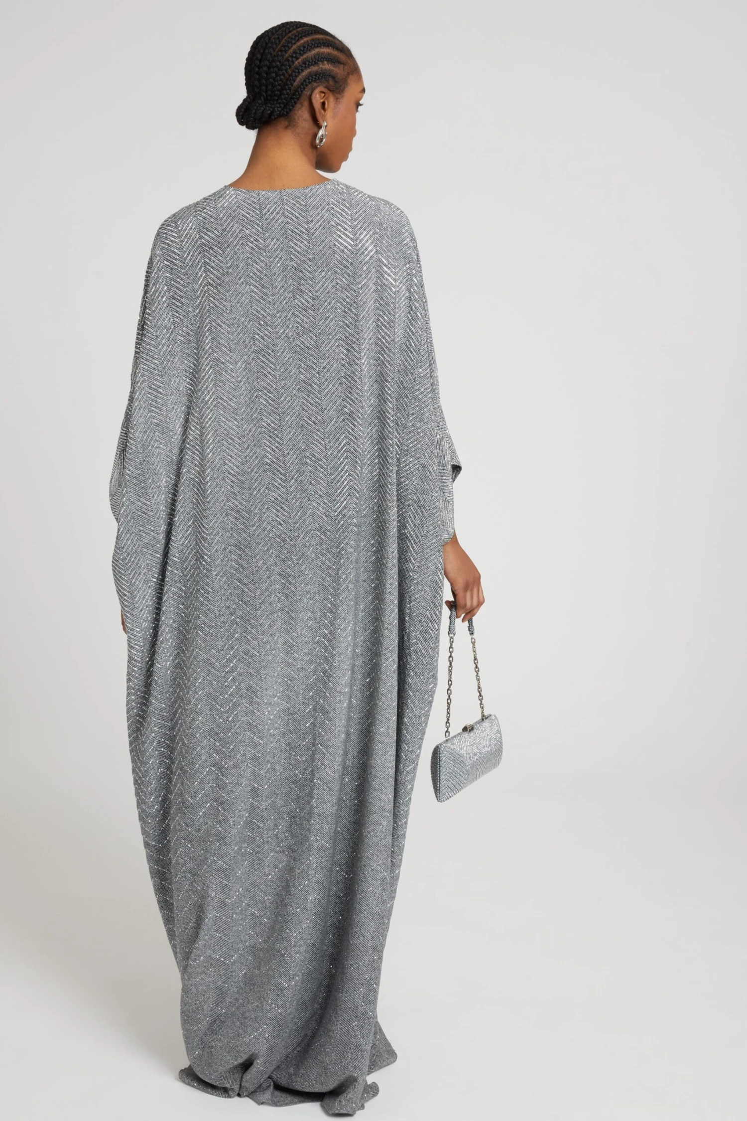 ERMANNO SCERVINO Long Pure Silk Kaftan With Hand-applied Crystals 7 ERMANNO SCERVINO Long Pure Silk Kaftan With Hand-applied Crystals - Image 5