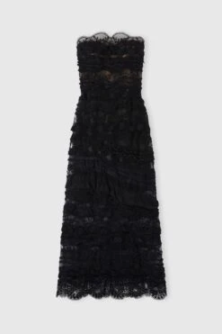 ERMANNO SCERVINO Patchwork Bustier Dress In Lace And Georgette
