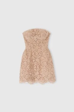 ERMANNO SCERVINO Bustier Dress In Wool Macrame Lace