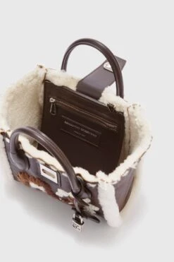 ERMANNO SCERVINO Mini Maggie In Shearling With Floral Embroidery -Angelina Store D473S352RUND B46C3 05