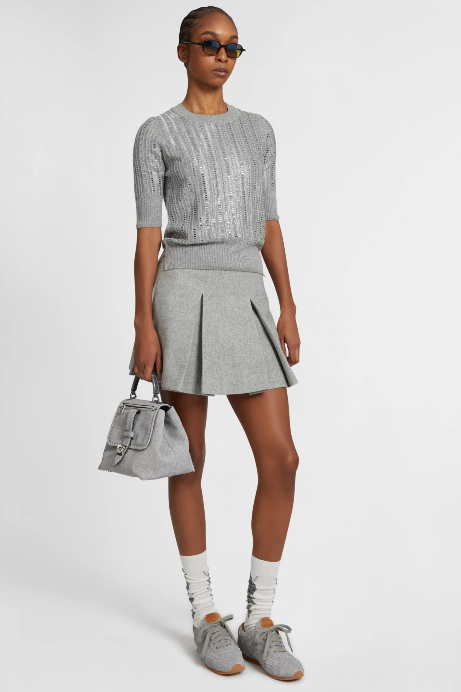 ERMANNO SCERVINO Virgin Wool, Cashmere And Viscose Top With Baguette Crystals 4 ERMANNO SCERVINO Virgin Wool, Cashmere And Viscose Top With Baguette Crystals - Image 2