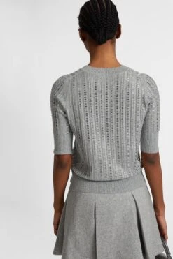 ERMANNO SCERVINO Virgin Wool, Cashmere And Viscose Top With Baguette Crystals 11 ERMANNO SCERVINO Virgin Wool, Cashmere And Viscose Top With Baguette Crystals -Angelina Store D475L301CTEJY D4703 05 87719b27 5e60 484a a86a c7ce6089f707