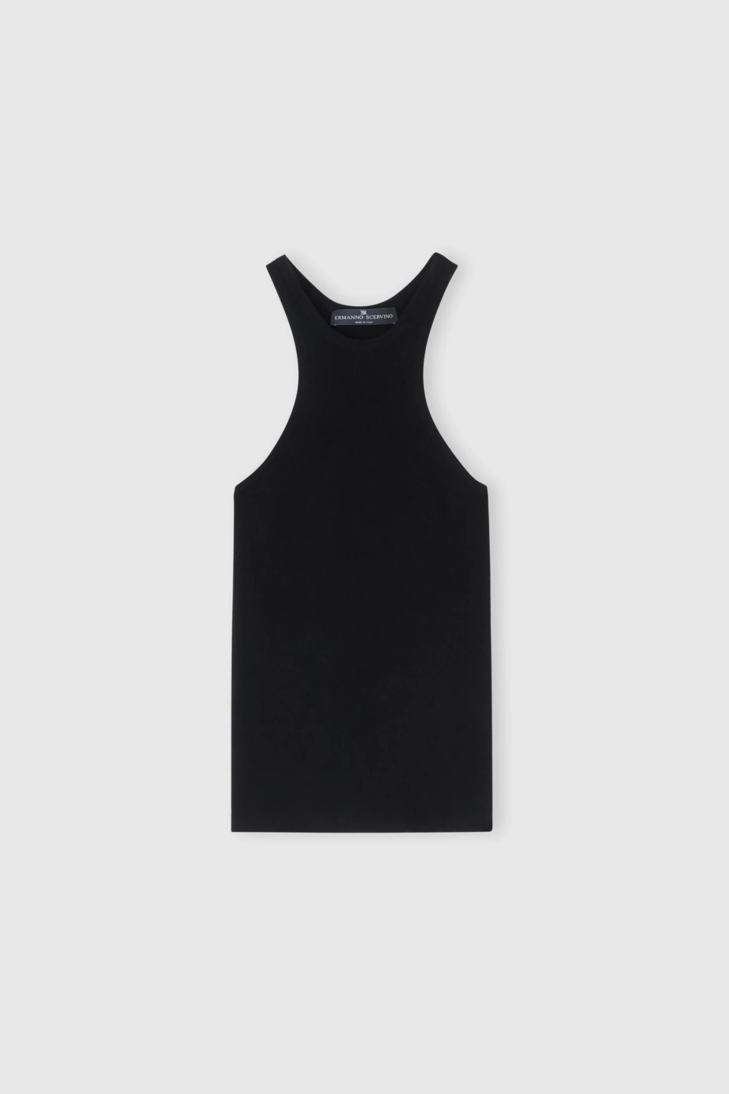 ERMANNO SCERVINO Black Viscose Blend Halterneck Tank Top 3 ERMANNO SCERVINO Black Viscose Blend Halterneck Tank Top