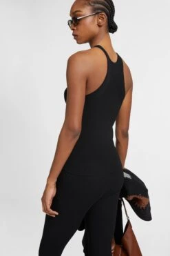 ERMANNO SCERVINO Black Viscose Blend Halterneck Tank Top 11 ERMANNO SCERVINO Black Viscose Blend Halterneck Tank Top -Angelina Store D475L311HVT 95708 05 83e6fcf5 db7f 4124 934f c98b2ba7054b