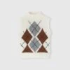 ERMANNO SCERVINO Pure Cashmere Top With Two-tone Argyle Motif -Angelina Store D475L336RKYM D4720 01 173b1c05 12fa 42e4 ab3c be9771166b4a