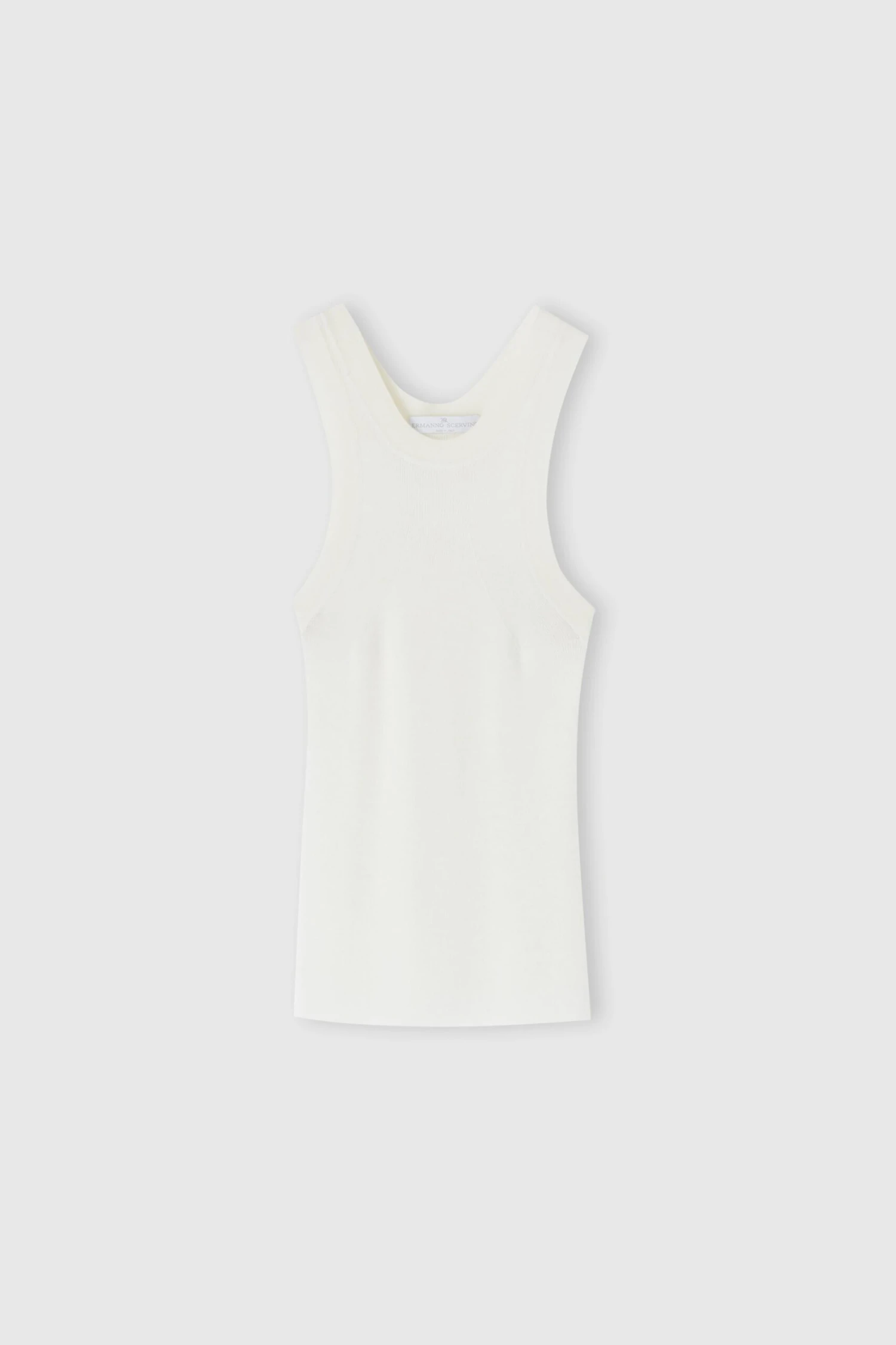 ERMANNO SCERVINO Merino Wool Halterneck Tank Top With Dense Rib Pattern 3 ERMANNO SCERVINO Merino Wool Halterneck Tank Top With Dense Rib Pattern