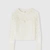 ERMANNO SCERVINO Pure Cashmere Sweater With Rebrode Lace