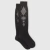 ERMANNO SCERVINO Cotton Socks With Black/grey Argyle Pattern -Angelina Store D475Y300SVU B4717 01 93e55a67 6b6b 4bd5 b1c7 7242584e9eb6