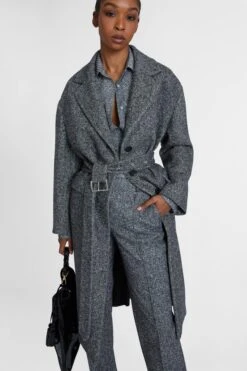 ERMANNO SCERVINO Single-breasted Tailored Coat With A Masculine Fit And Belt At The Waist -Angelina Store D476D322UNM T4701 03 01f3989e 70ae 4c39 a0d3 171e53944722