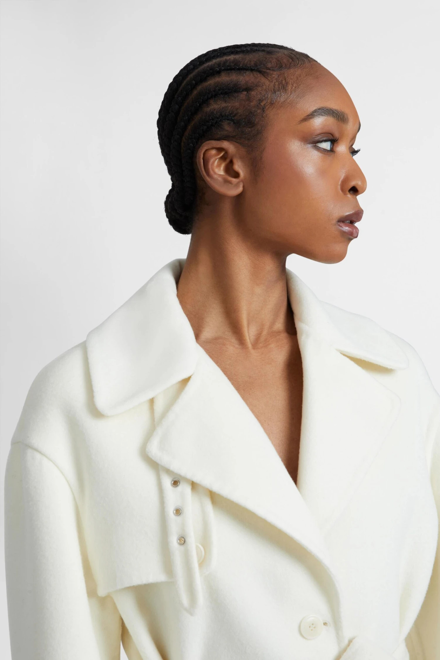 ERMANNO SCERVINO Single-breasted Midi Tailored Coat With Belt And Collar In Real Sheepskin Fur 7 ERMANNO SCERVINO Single-breasted Midi Tailored Coat With Belt And Collar In Real Sheepskin Fur - Image 5