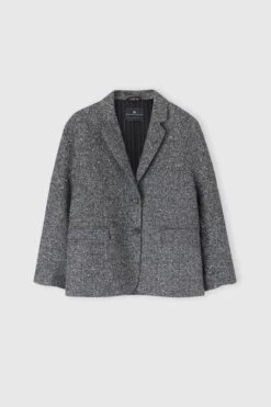 ERMANNO SCERVINO Tailored Jacket In Wool Blend With Herringbone Pattern