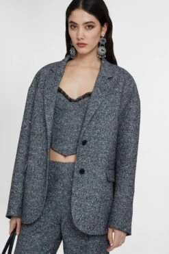 ERMANNO SCERVINO Tailored Jacket In Wool Blend With Herringbone Pattern 9 ERMANNO SCERVINO Tailored Jacket In Wool Blend With Herringbone Pattern -Angelina Store D476I304VBQ T4703 03 c5217bb5 1677 4747 ac30 c576001feace