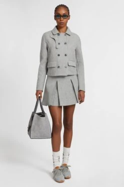 ERMANNO SCERVINO Short Double-breasted Coat In Virgin Wool Blend With Adjustable Collar 11 ERMANNO SCERVINO Short Double-breasted Coat In Virgin Wool Blend With Adjustable Collar -Angelina Store D476I307TQZ M4300 04 ad2b2116 58f9 4138 9868 bd68a613fa3d