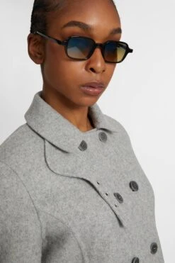 ERMANNO SCERVINO Short Double-breasted Coat In Virgin Wool Blend With Adjustable Collar 13 ERMANNO SCERVINO Short Double-breasted Coat In Virgin Wool Blend With Adjustable Collar -Angelina Store D476I307TQZ M4300 06 b1953371 a941 472b 85f4 40dd4d997427