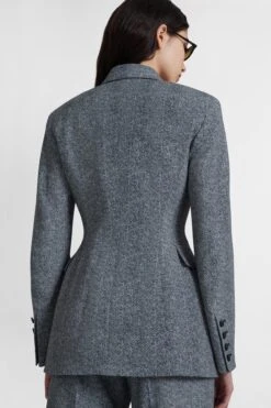 ERMANNO SCERVINO Double-breasted Viscose Jacket With Herringbone Pattern -Angelina Store D476I322ZFY S4706 05 58fbd30e d9a2 4f21 8083 160653ef00fa