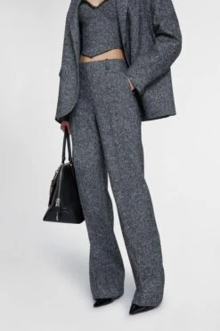 ERMANNO SCERVINO Wool Blend Palazzo Trousers With Herringbone Pattern -Angelina Store D476P306VBQ T4703 03 3358f04c 4458 4cd8 8e3a 041f5e772e4d