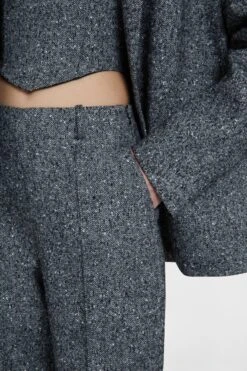 ERMANNO SCERVINO Wool Blend Palazzo Trousers With Herringbone Pattern -Angelina Store D476P306VBQ T4703 04 cfdcce90 d5d7 4b80 b98b ca16e1c52d9b