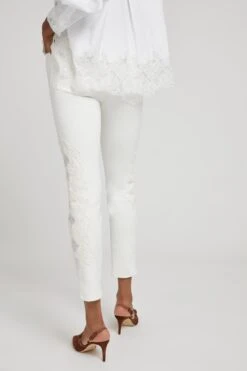 ERMANNO SCERVINO Five-pocket Denim Jeans With Rebrode Lace -Angelina Store D477P300APZBY 14800 04 3db531ba 7337 4f55 b25f 909d4964797d