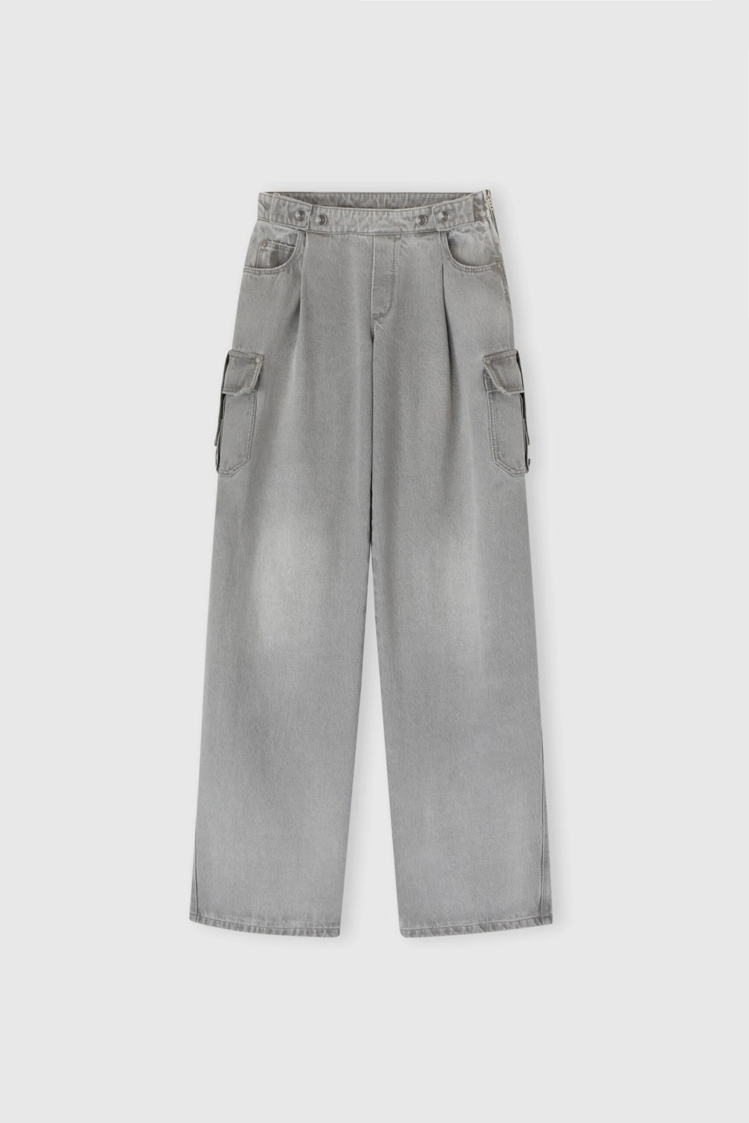 ERMANNO SCERVINO Low-rise Cargo Palazzo Jeans In Grey 3 ERMANNO SCERVINO Low-rise Cargo Palazzo Jeans In Grey