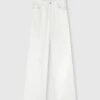 ERMANNO SCERVINO Palazzo Trousers In White Denim With Floral Cut-out -Angelina Store D477P367IYTR 14800 01