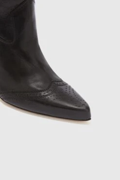 ERMANNO SCERVINO Vintage Dark Green Nappa Leather Boot With Handmade Leather Embroidery -Angelina Store D478Z321RGJP 95708 05