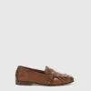 ERMANNO SCERVINO Vintage Brown Nappa College Loafer With Brogue Fringes And Strap -Angelina Store D478Z390GJP 91228 01 50457d38 5a27 4c96 b12d 03e63838297c