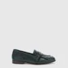 ERMANNO SCERVINO Vintage Forest Green Nappa College Loafer With Brogue Fringes And Strap -Angelina Store D478Z390GJP 95918 01 a4c775d6 a640 4f04 9916 7dcff7ad2c8c